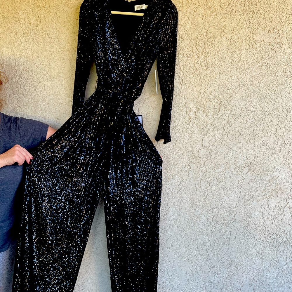 Eliza J black jumpsuit